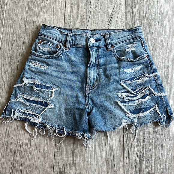 American Eagle Stretch Highest Rise 90’s‎ Boyfriend Short Women’s Size 0 - Picture 5 of 11